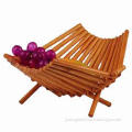 Folding bamboo fruit basket can be used to hold fruits, OEM oders are welcome